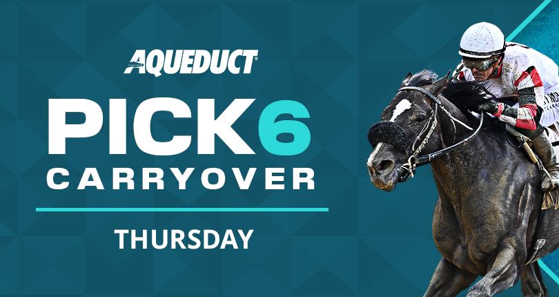 Pick 6 carryover of $51K on Thursday at Aqueduct Racetrack